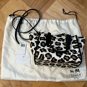 Coach Ocelot Print Mini Crosby Handbag